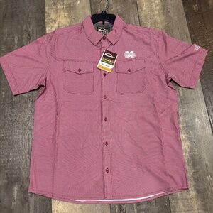 Mississippi State Drake Large Short Sleeve Button Down Maroon (New with Tags)